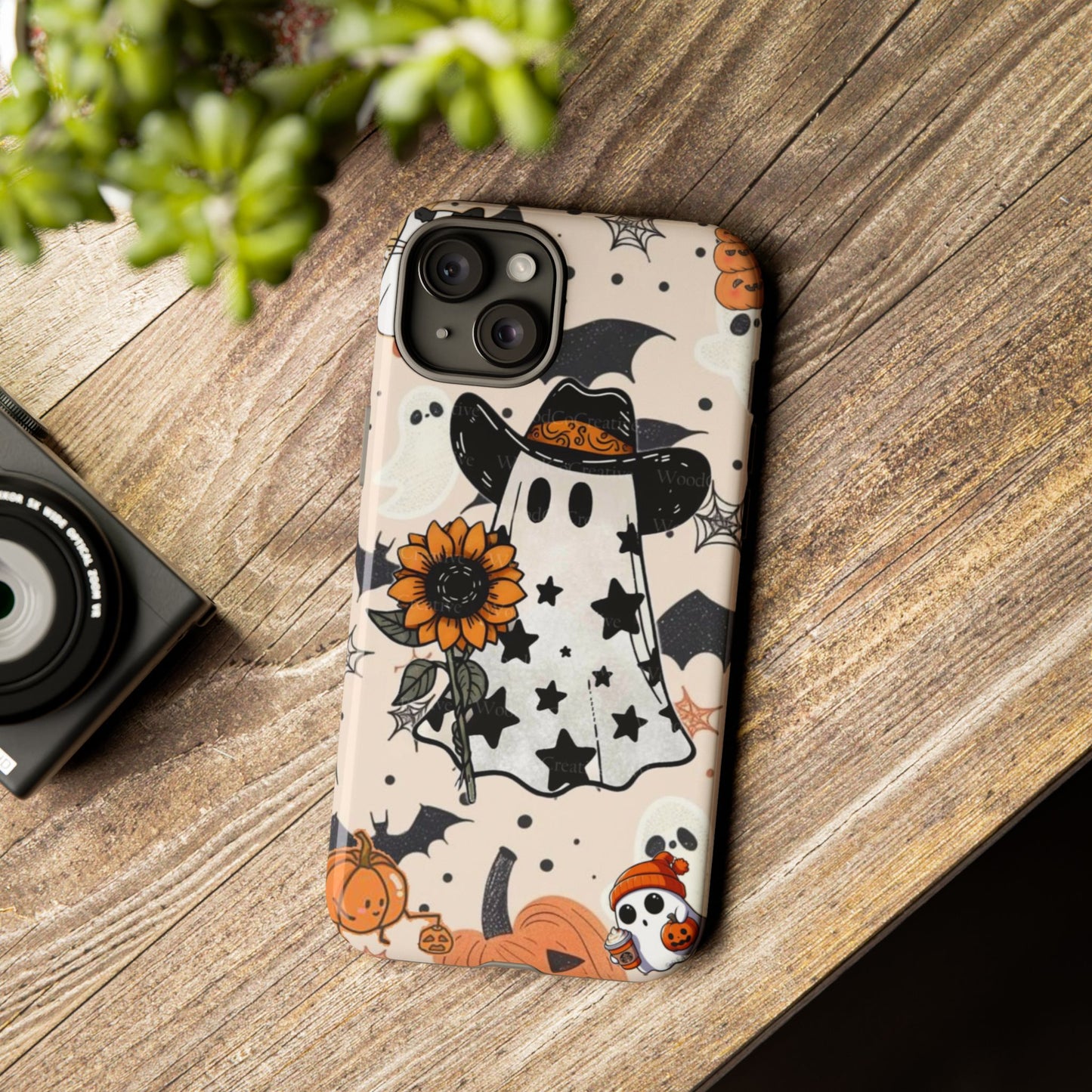 Cute Ghost Phone Case, Halloween Decor, Spooky Gift, Fall Accessories, Pumpkin Lover's Gift, Autumn Vibes, Trick or Treat