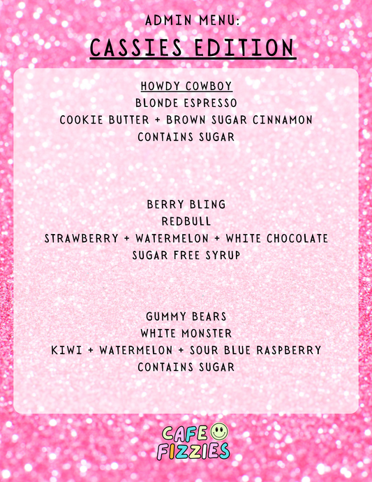 Cassie’s Menu