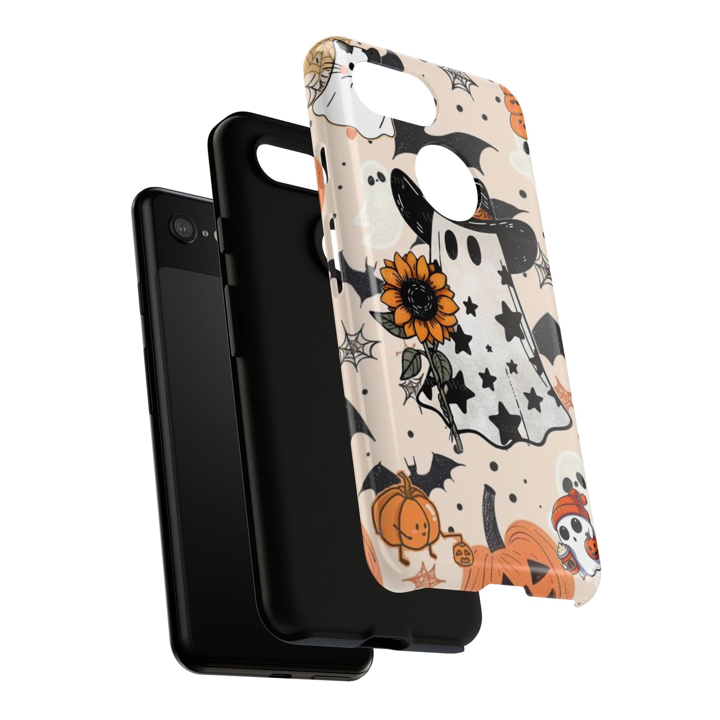 Cute Ghost Phone Case, Halloween Decor, Spooky Gift, Fall Accessories, Pumpkin Lover's Gift, Autumn Vibes, Trick or Treat