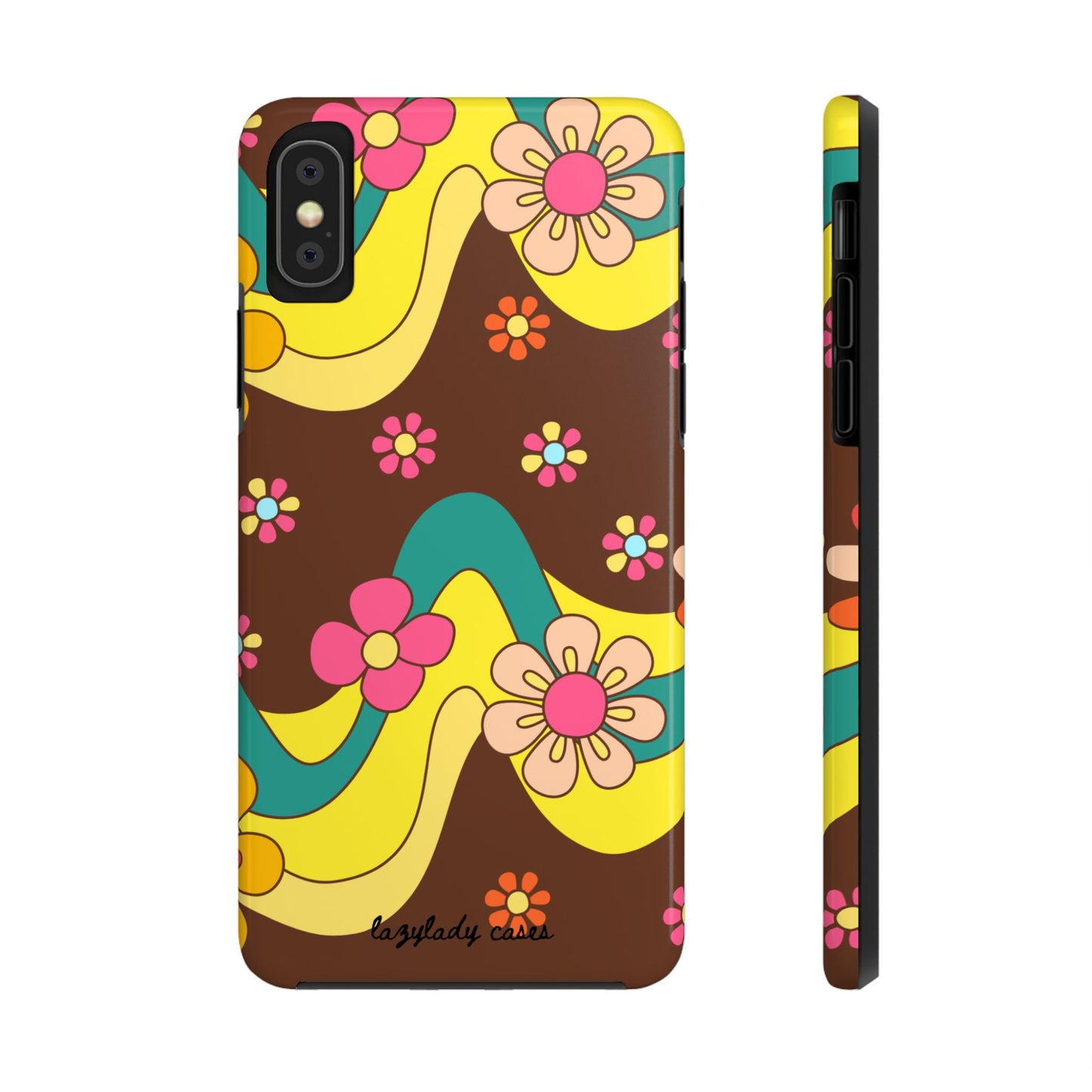 Retro Floral Tough Phone Case – Stylish and Durable Design