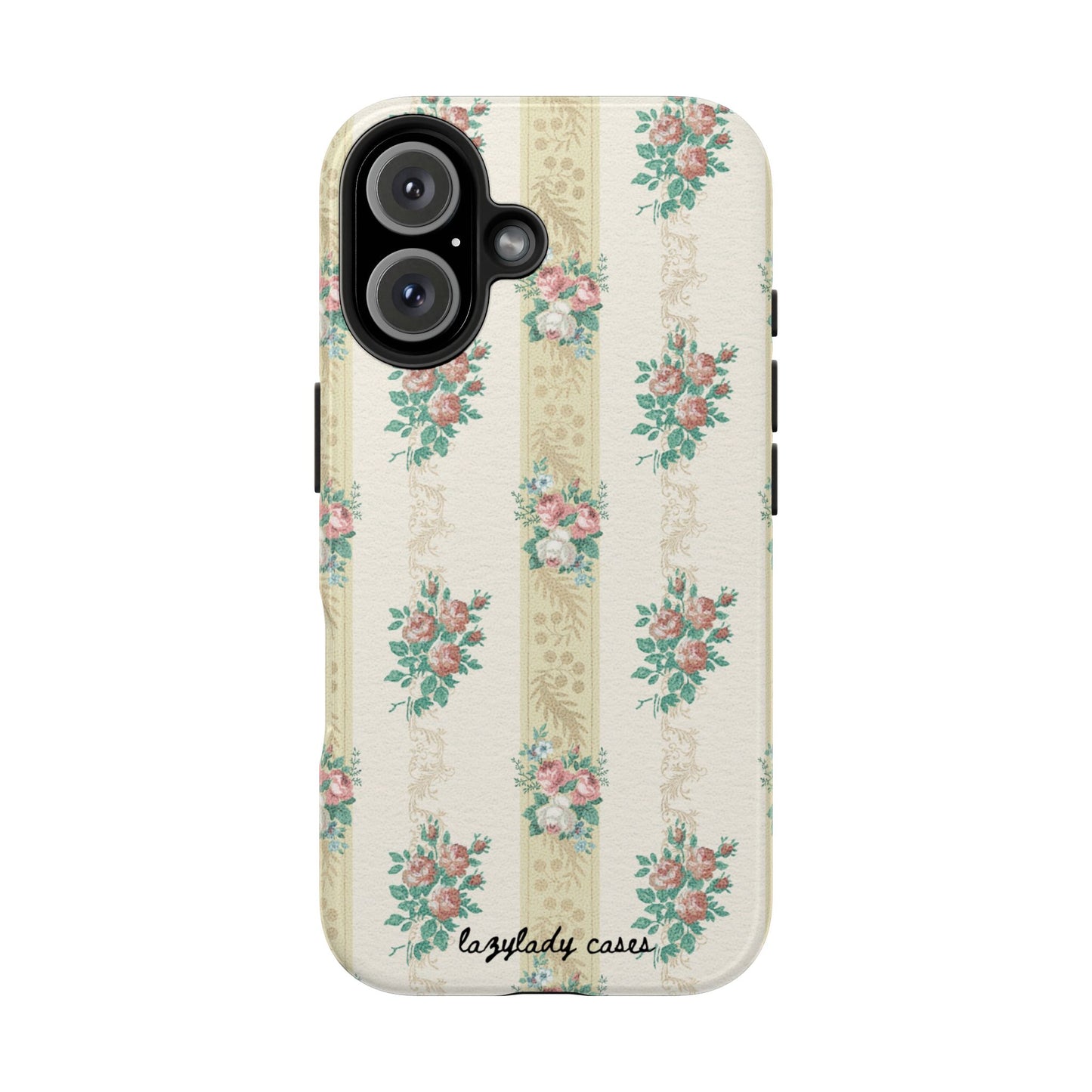 Elegant Floral Tough Phone Case - Vintage Inspired Design
