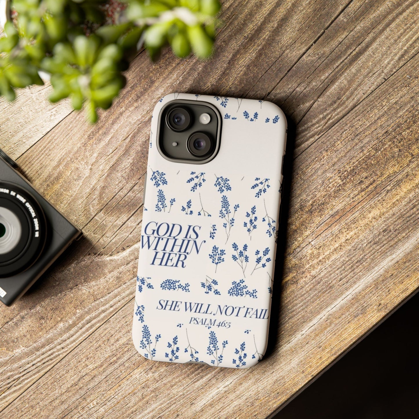 Within Her Cases - Floral Phone Case with Inspirational Quote, Motivational Gifts for Her, Bible Verse Design, Durable Case for iPhone, [...]