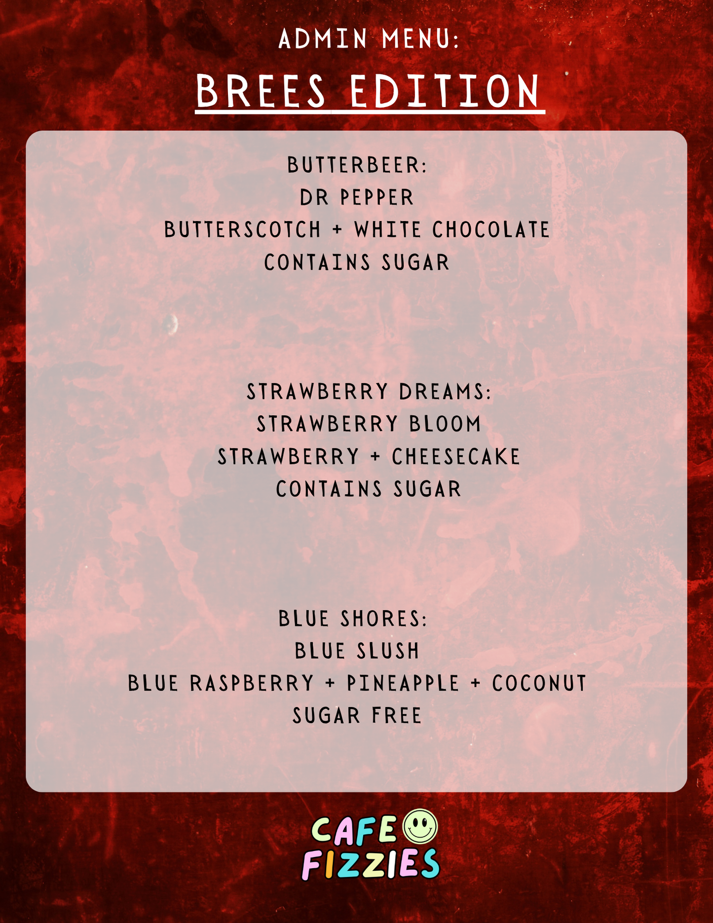 Brees Menu
