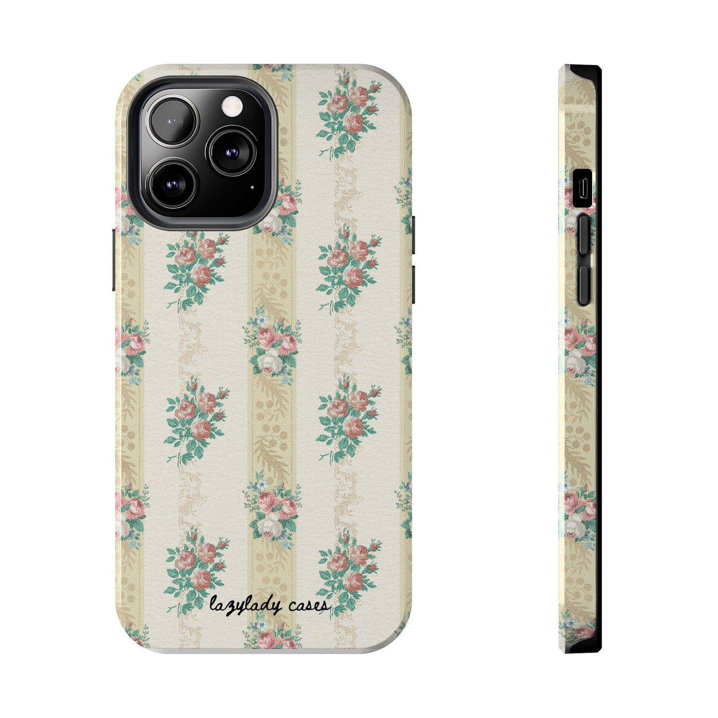 Elegant Floral Tough Phone Case - Vintage Inspired Design