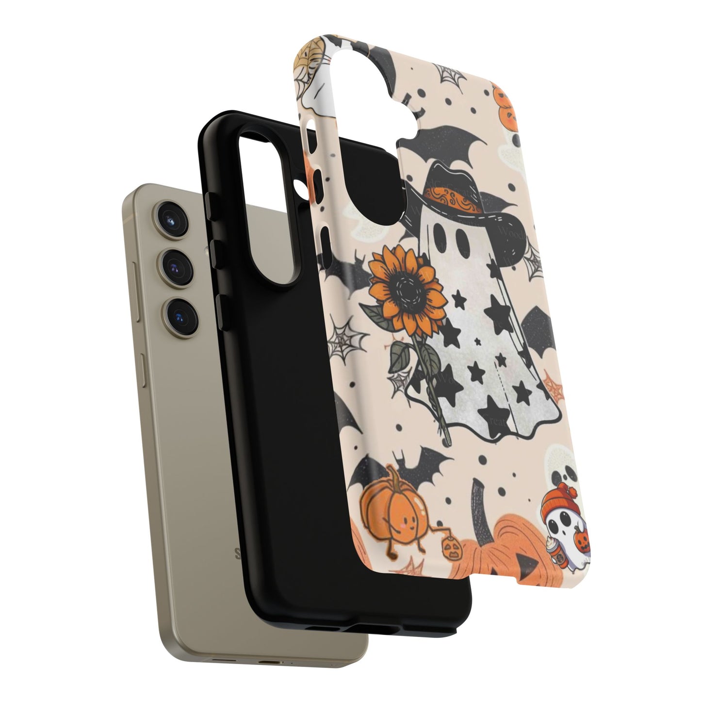 Cute Ghost Phone Case, Halloween Decor, Spooky Gift, Fall Accessories, Pumpkin Lover's Gift, Autumn Vibes, Trick or Treat
