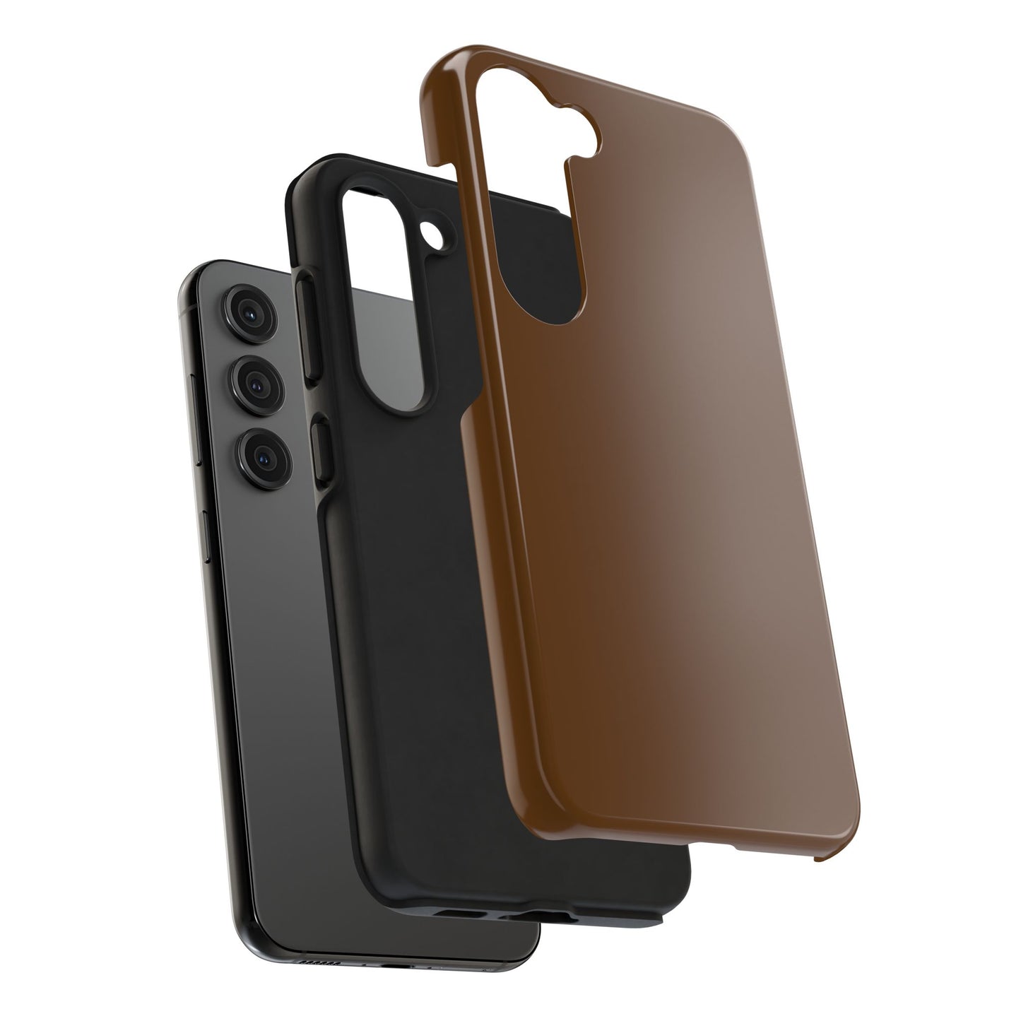 Brown Tough Phone Case — Rugged Shockproof iPhone Cover