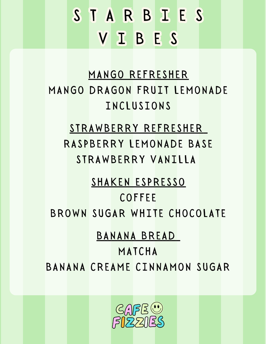 Starbz Menu