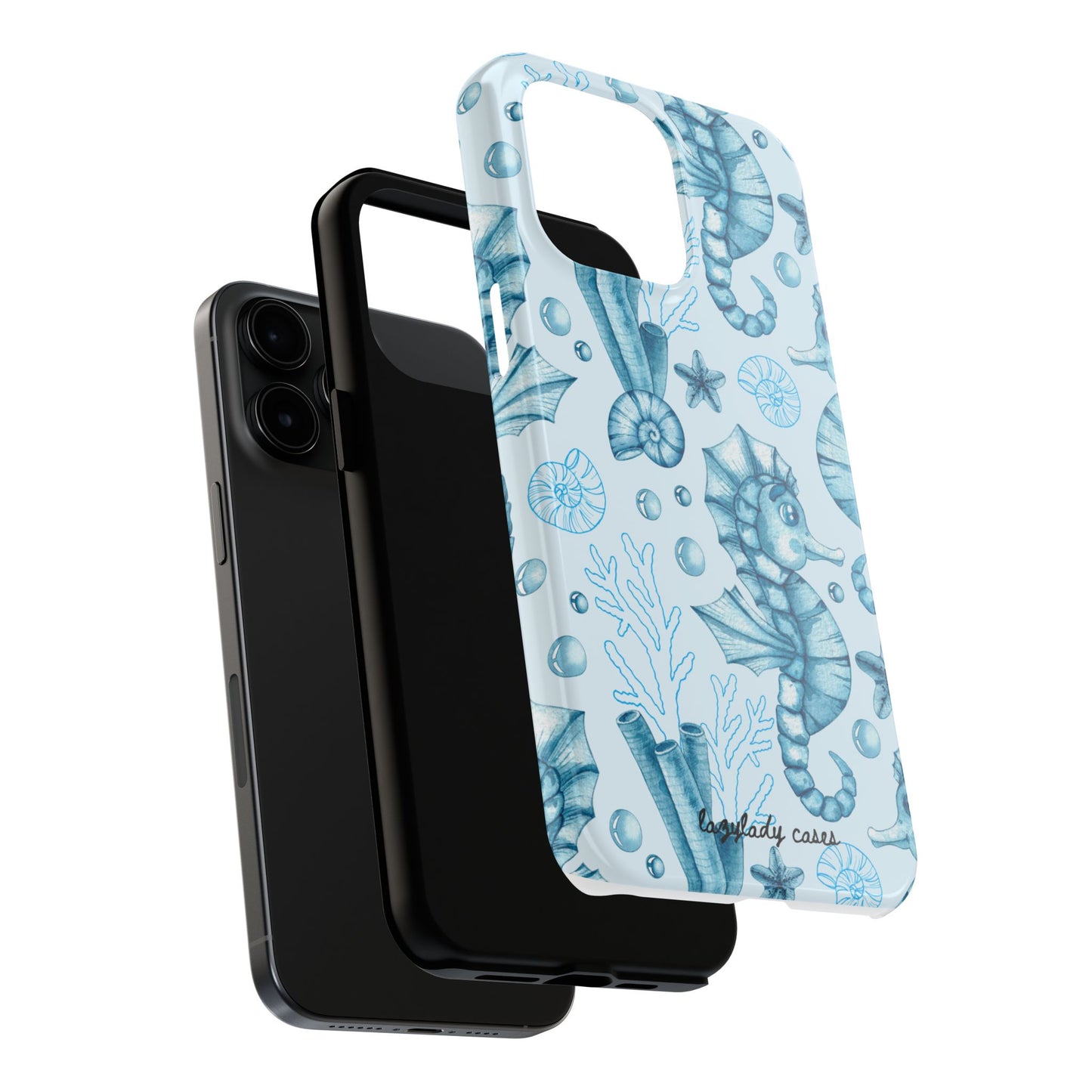 Coastal Seahorse Phone Case - Tough Protection with Beach Vibe