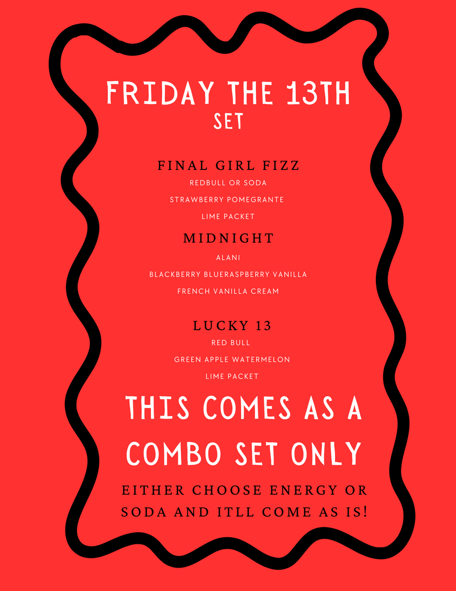 friday the 13th menu