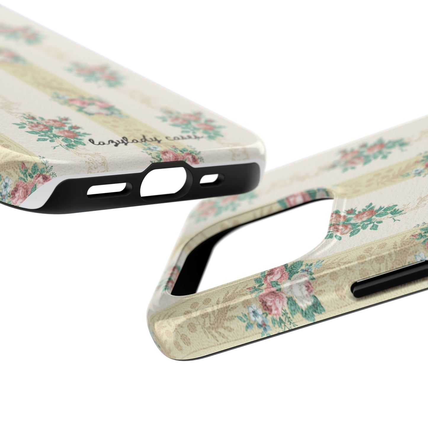 Elegant Floral Tough Phone Case - Vintage Inspired Design