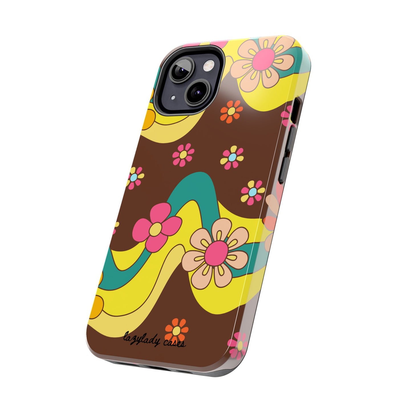 Retro Floral Tough Phone Case – Stylish and Durable Design