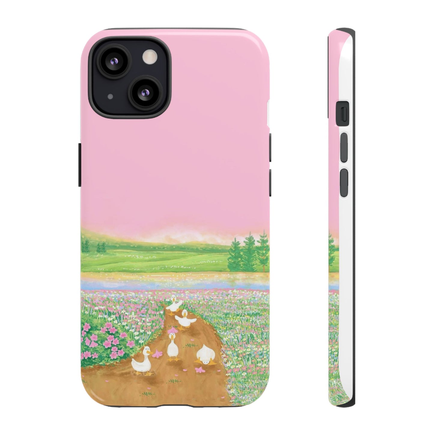 Pastel Floral Phone Case, Tough Cases for Nature Lovers, Cute Phone Accessories, Spring Gifts, Unique Mobile Covers