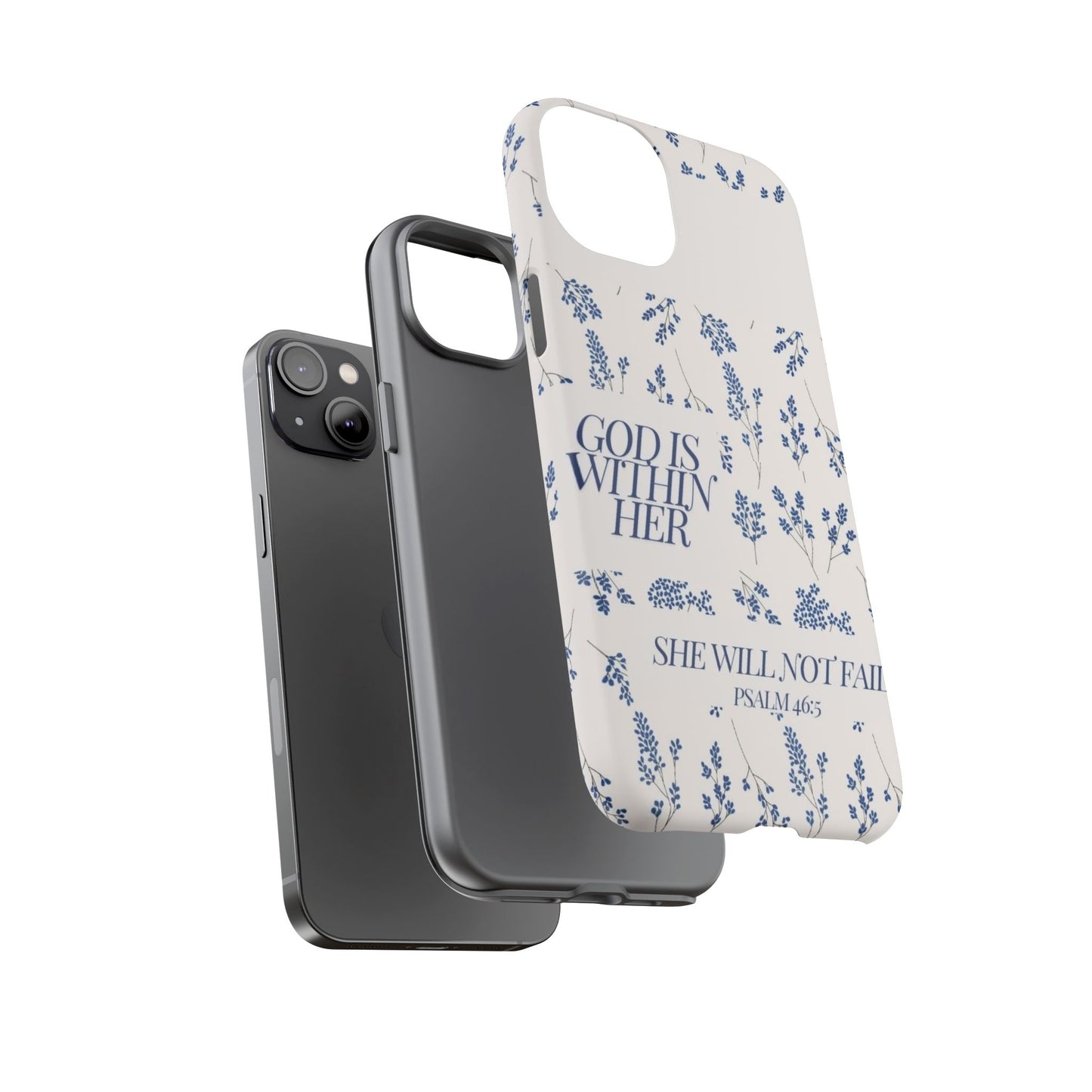 Within Her Cases - Floral Phone Case with Inspirational Quote, Motivational Gifts for Her, Bible Verse Design, Durable Case for iPhone, [...]