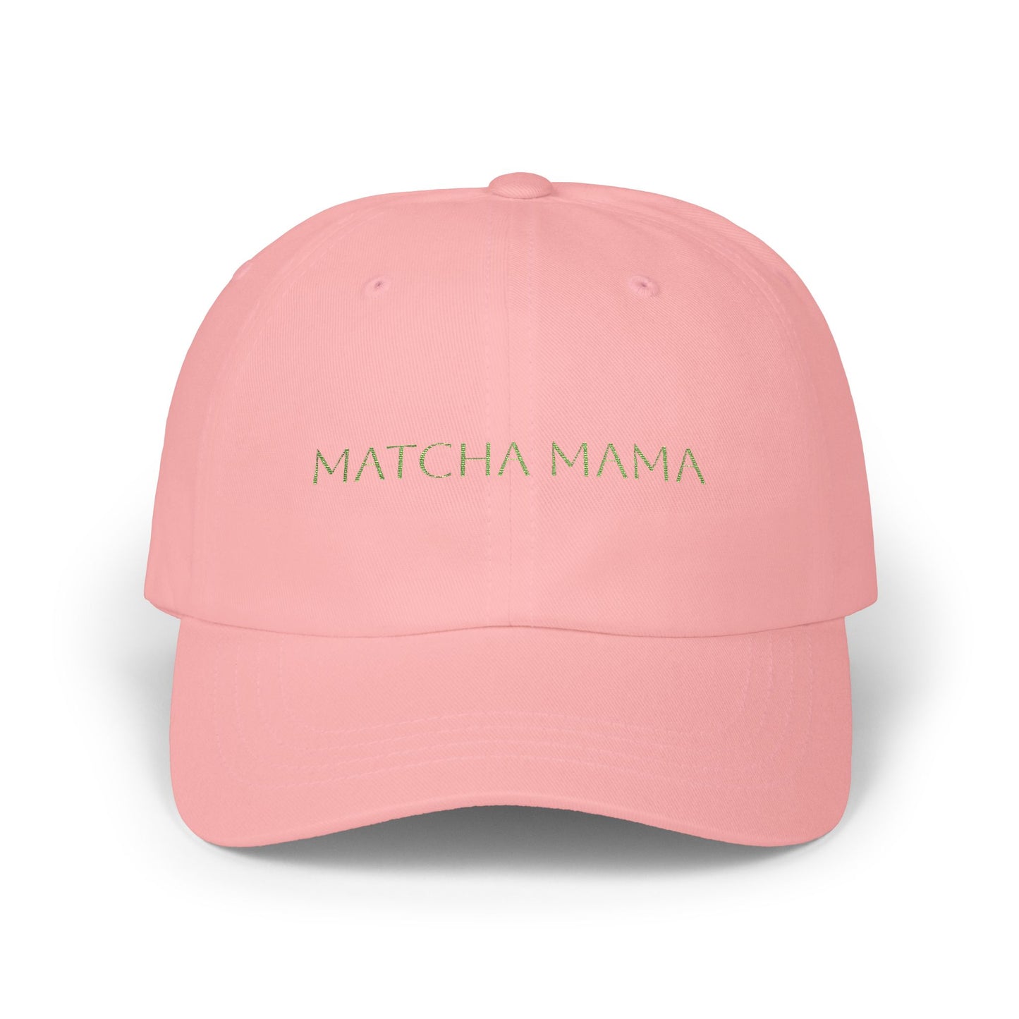 Matcha Mama Cap — Embroidered White Baseball Hat