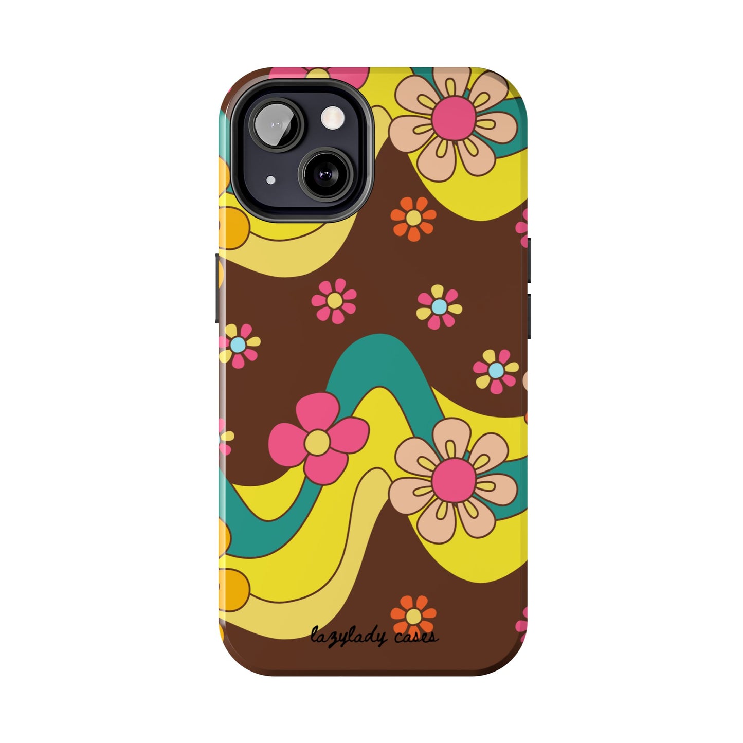 Retro Floral Tough Phone Case – Stylish and Durable Design