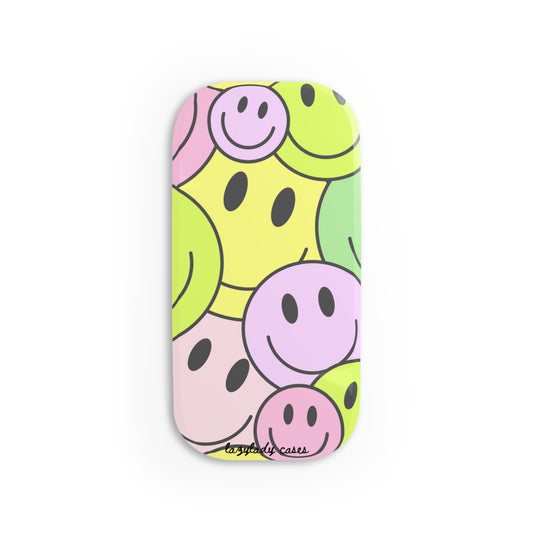 Colorful Smiley Face Phone Grip - Fun and Functional Accessory