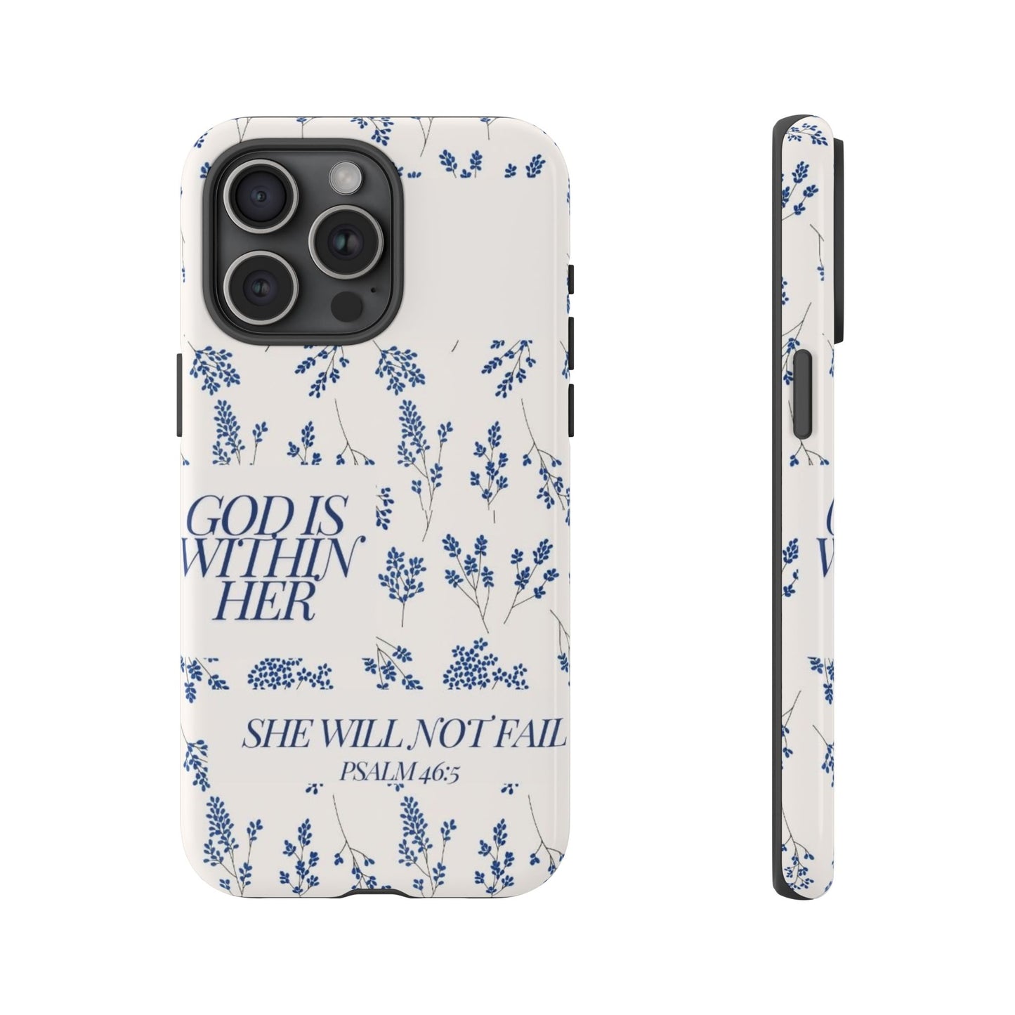 Within Her Cases - Floral Phone Case with Inspirational Quote, Motivational Gifts for Her, Bible Verse Design, Durable Case for iPhone, [...]