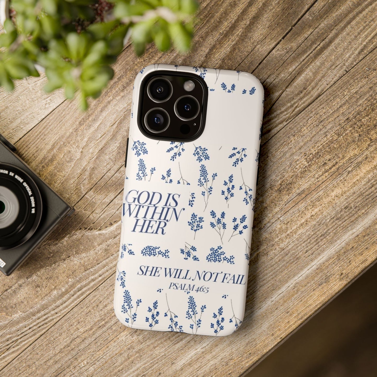 Within Her Cases - Floral Phone Case with Inspirational Quote, Motivational Gifts for Her, Bible Verse Design, Durable Case for iPhone, [...]