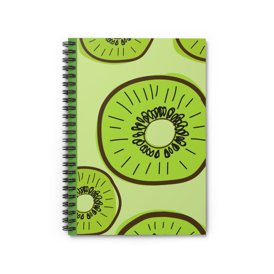 Kiwi Spiral Notebook - Bright & Fun, Perfect for Students, Teachers, Eco-Friendly Journal, Gift for Writers, Summer Vibes