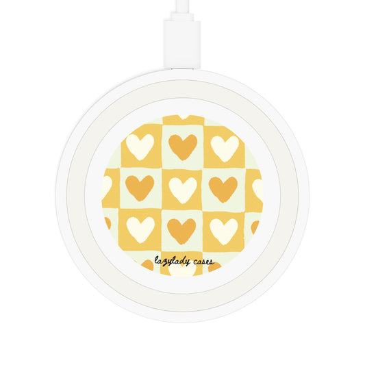 Heart Pattern Wireless Charging Pad - Stylish and Functional Tech Accessory