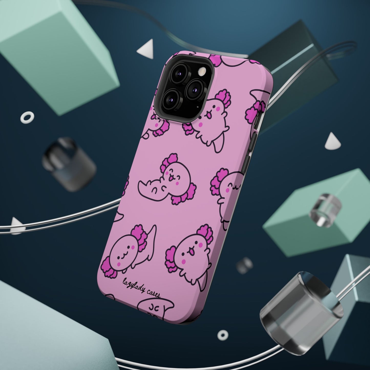 Cute Axolotl Magnetic Tough Case – Kawaii Phone Protection for Animal Lovers