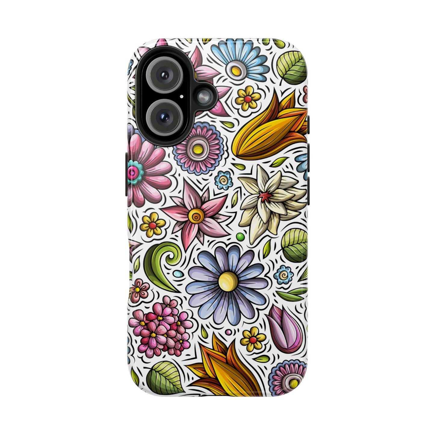 Floral Tough Phone Case | Cute Flower Design | Durable Protective Cover, Gift for Her, Phone Accessory, Floral Art Case