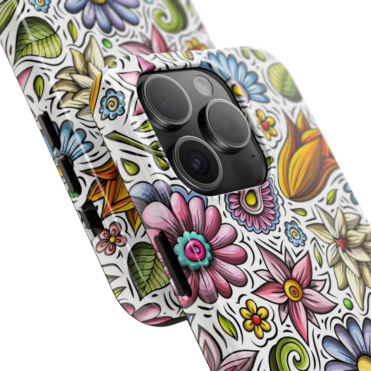 Floral Tough Phone Case | Cute Flower Design | Durable Protective Cover, Gift for Her, Phone Accessory, Floral Art Case