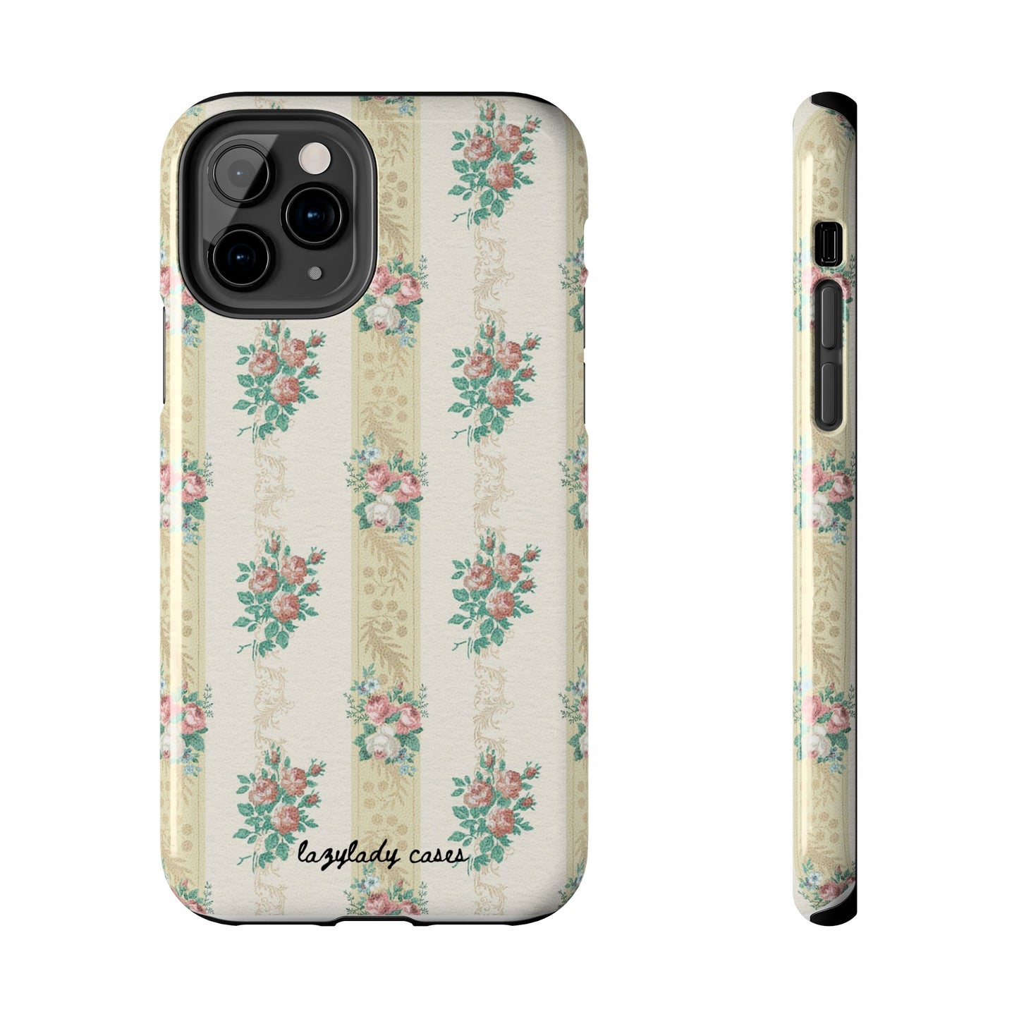 Elegant Floral Tough Phone Case - Vintage Inspired Design
