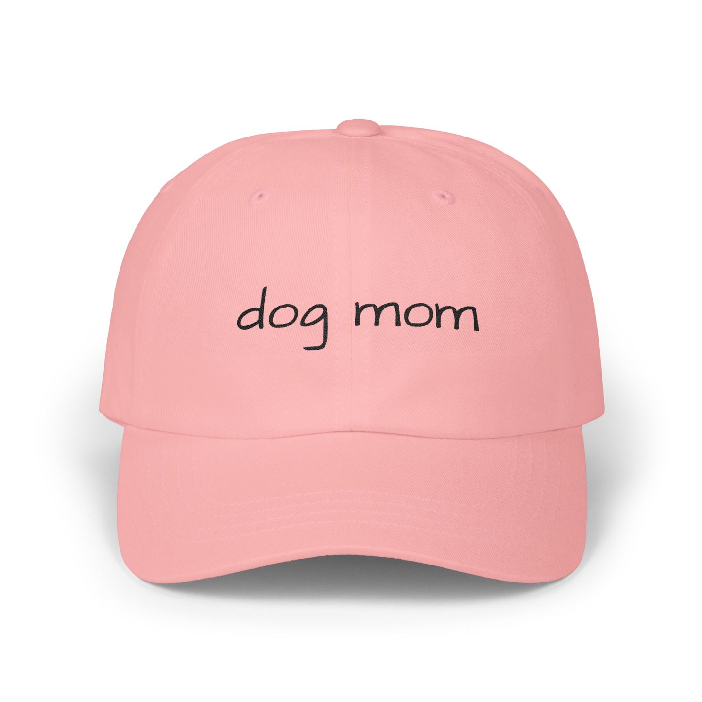Dog Mom Cap — Embroidered White Baseball Hat for Pet Lovers