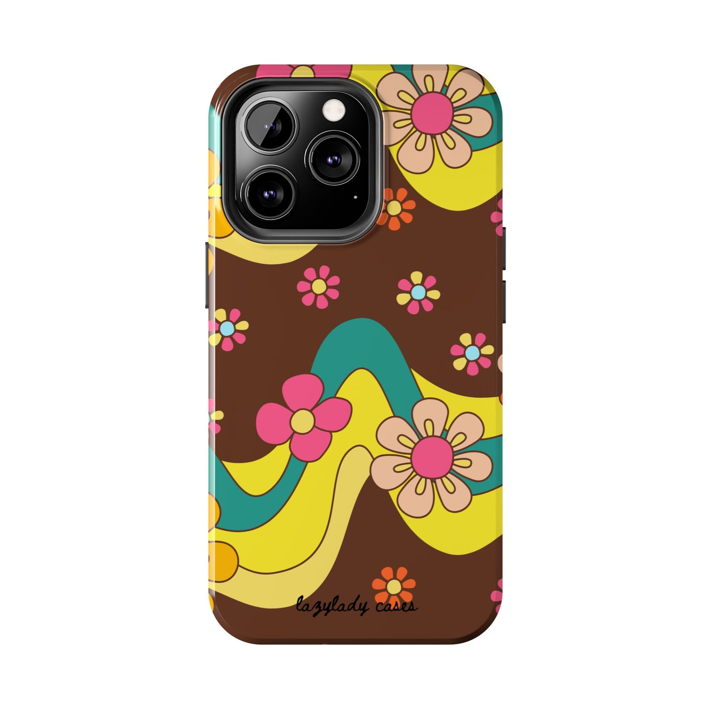 Retro Floral Tough Phone Case – Stylish and Durable Design