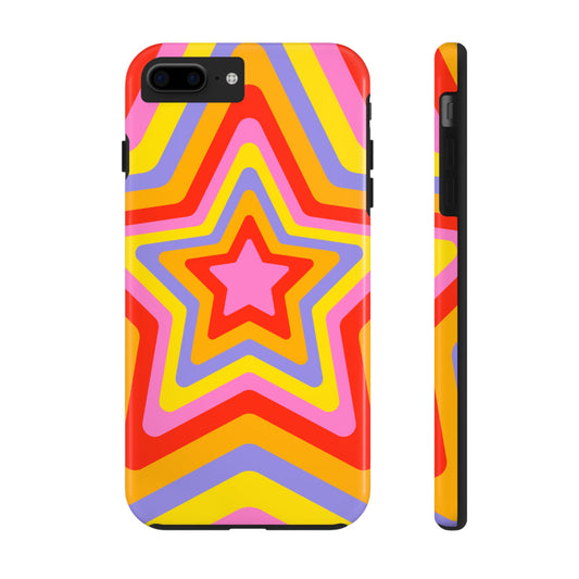 Colorful Star Pattern Tough Phone Cases | Durable Phone Cover, Unique Gifts, Trendy Accessories, Fun Tech Style