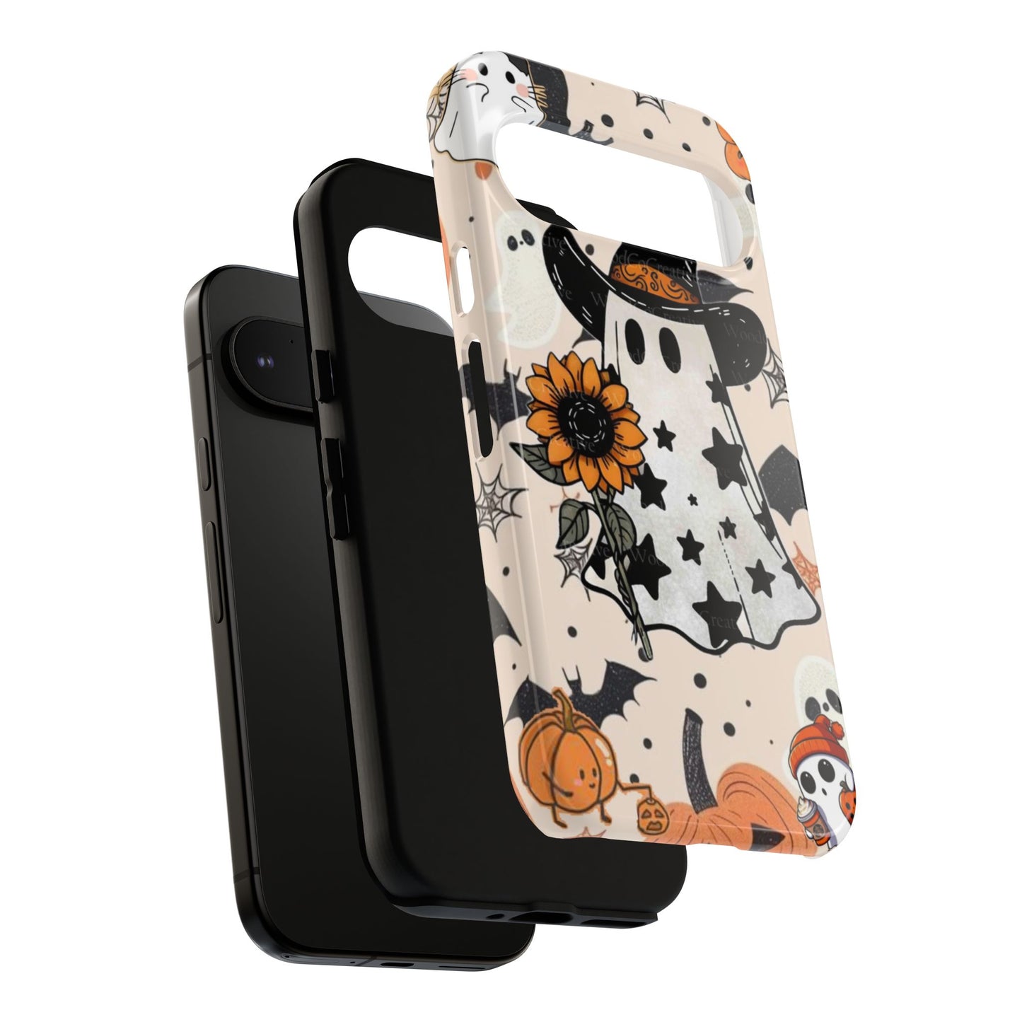 Cute Ghost Phone Case, Halloween Decor, Spooky Gift, Fall Accessories, Pumpkin Lover's Gift, Autumn Vibes, Trick or Treat