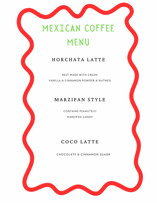 Mexican Coffee menu