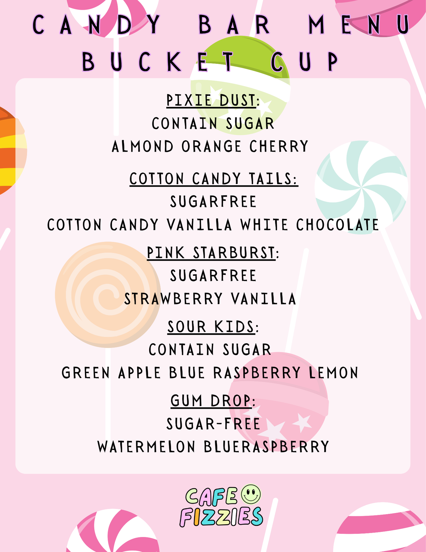 Candy Bar Buckets